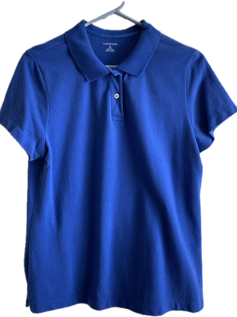 Lands' End Women's Short Sleeve Polo Shirt - Royal Blue